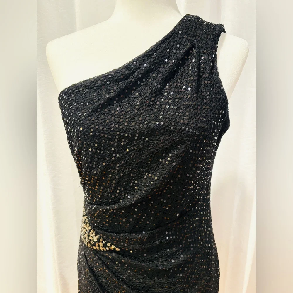 Dazzling Jackie Jon Single Strap Sequined Dress - Picture 6 of 10